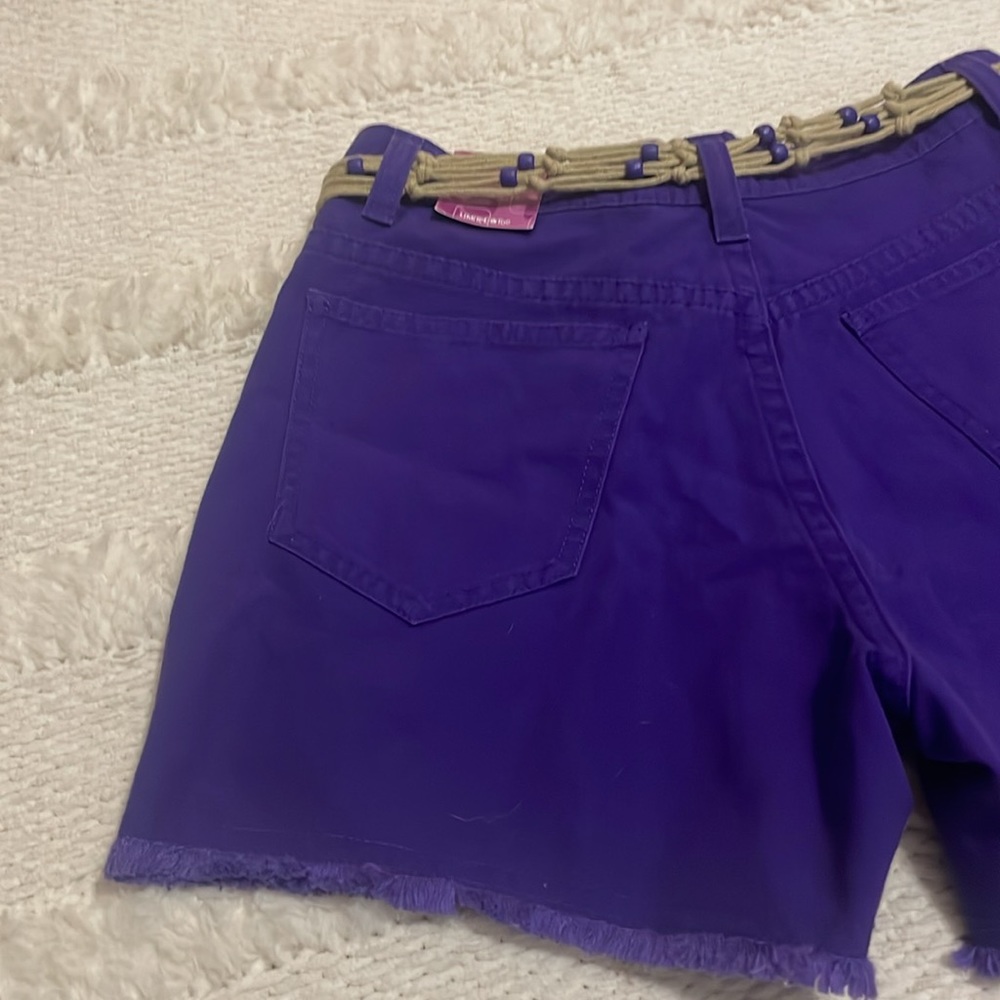 Y2K limited too short, fringe beaded belt purple 100% cotton girls size 14 slim - Picture 11 of 12